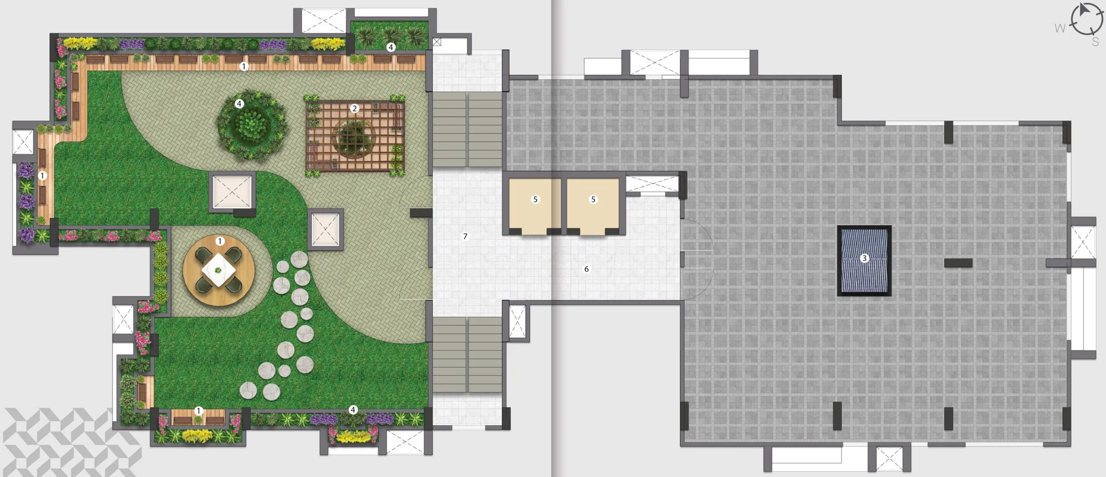 Rooftop terrace plan
